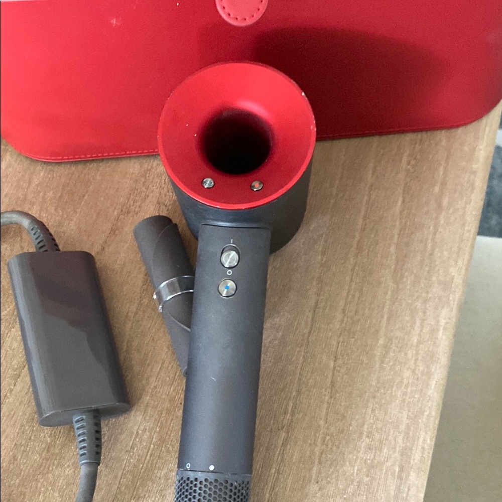 Dyson Red Case with Gray Hair Dryer - Picture 3 of 5
